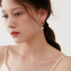 Natural Crystal Drop Earrings - Image 2