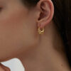 Chic Crossant Hoop Earrings - Image 3