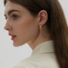 Irregular Castle Hoops Earrings - Image 4