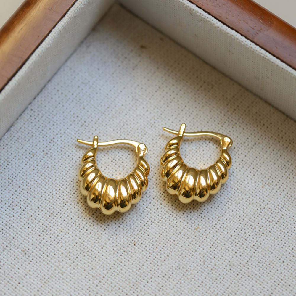 Chic Crossant Hoop Earrings