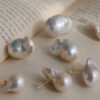 Big Natural Freshwater Baroque Earrings - Image 3