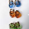 Handcrafted Glass Hoop Earrings - Image 2