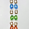 Handcrafted Glass Hoop Earrings - Image 3