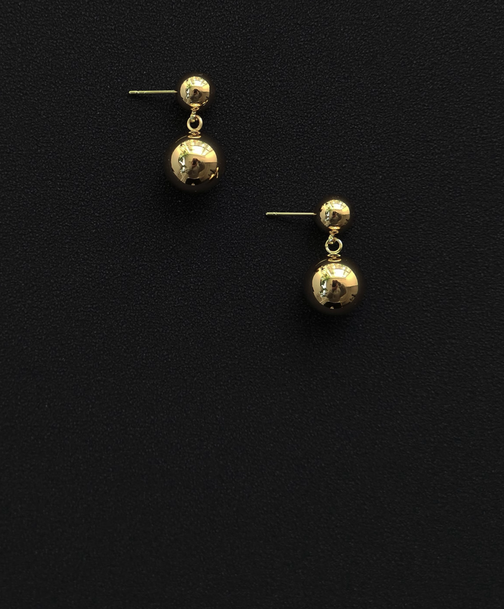 Twin Mini Balls Earrings - Image 2