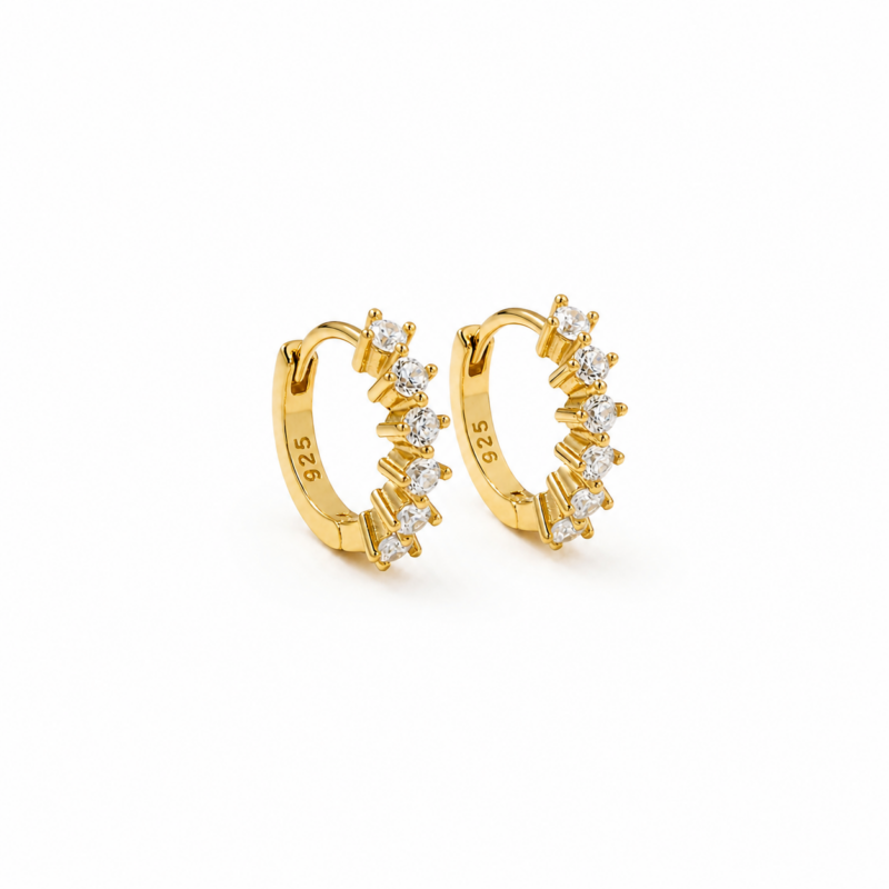 Aurora Pavé Hoop Earrings