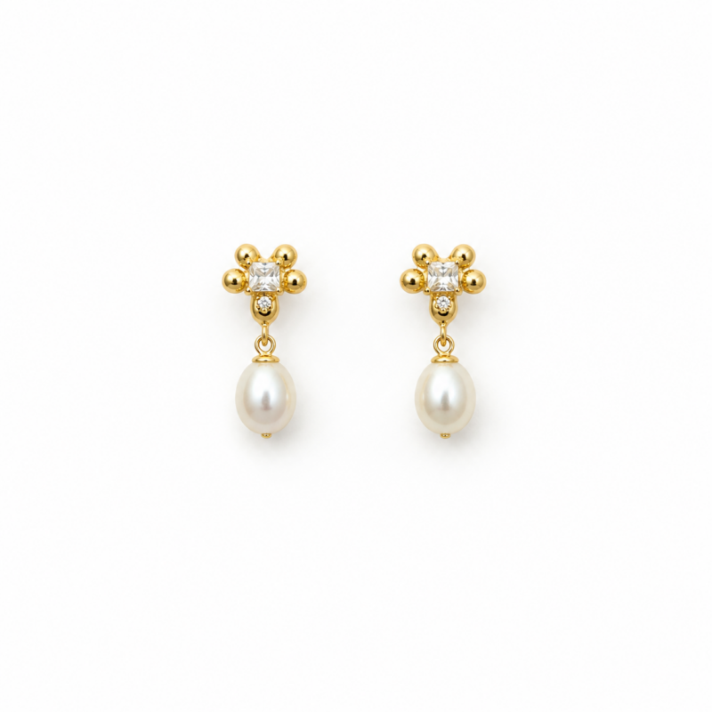 Celeste Pearl Drop Earrings