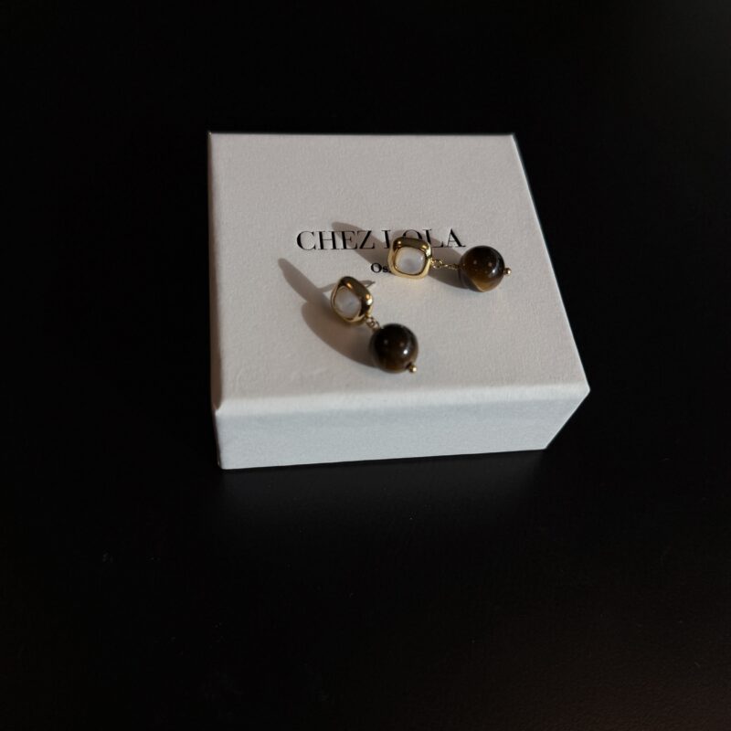 Tiger eye earrings
